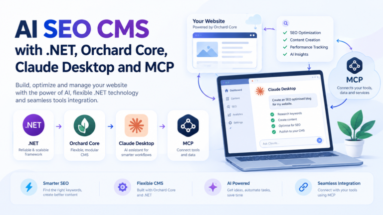 AI SEO CMS with .NET, Orchard Core, Claude Desktop and MCP: A Practical Guide